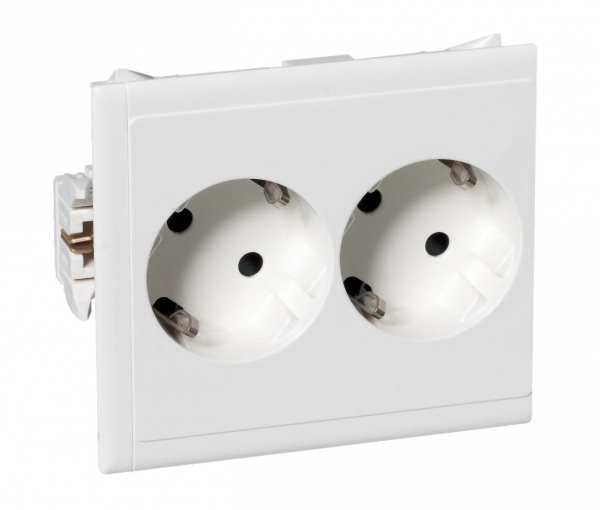 CYB-PS-РОЗЕТКА ДВОЙН.SLAVE ШТОР+ОКНО БЕЛ