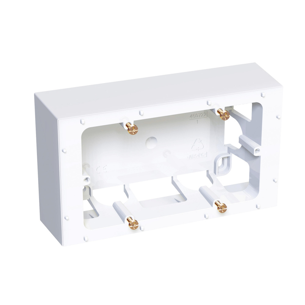 КОРОБКА НАР.МОНТАЖА 2Х45 H=40ММ R9003