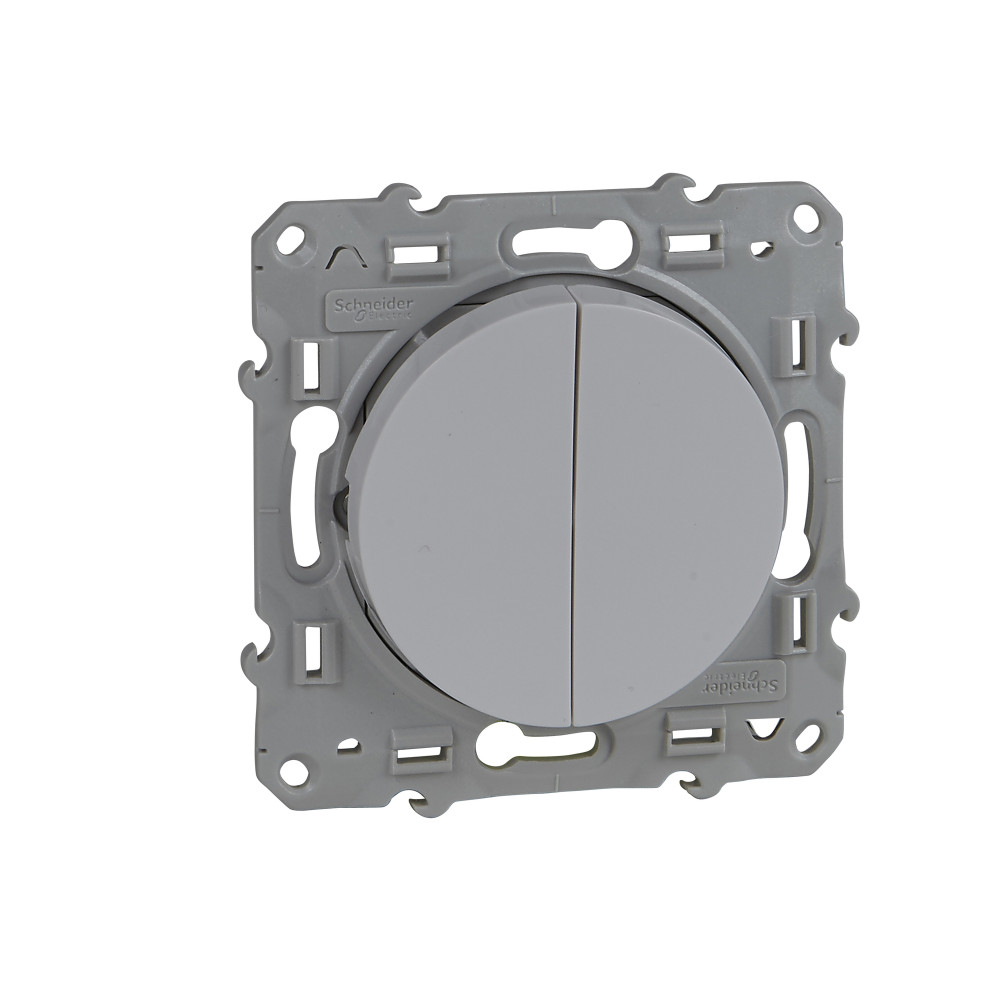 Двуклавиш вык-ль 10А бел ODACE