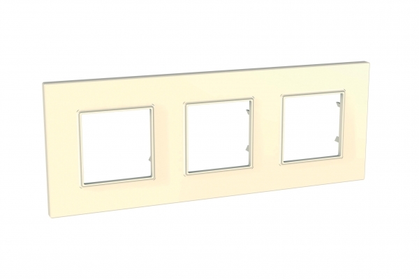 UNICA QUADRO РАМКА 3-постовая, БЕЖЕВЫЙ