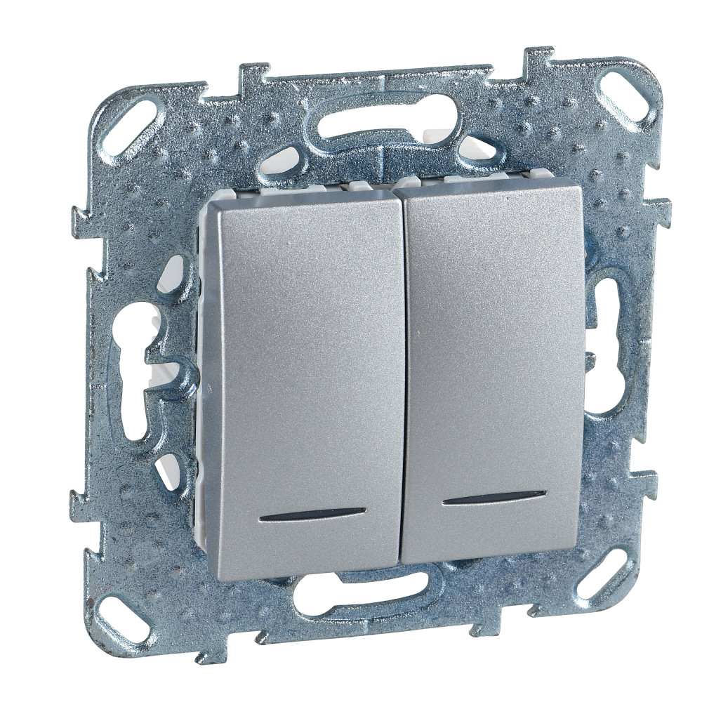 ДВУХКЛАВИШНЫЙ ВЫКЛЮЧАТЕЛЬ С ИНД. ЛАМП