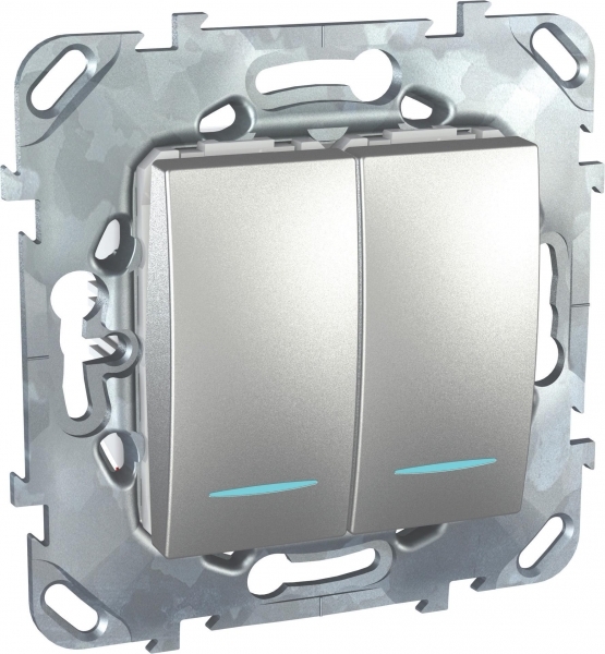 ДВУХКЛАВИШНЫЙ ПЕРЕКЛ. (СХ.6+6) С ИНД.