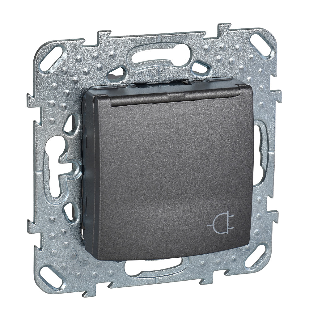 РОЗЕТКА С З/К СО ШТОРКАМИ (ВИНТ. ЗАЖИМ)