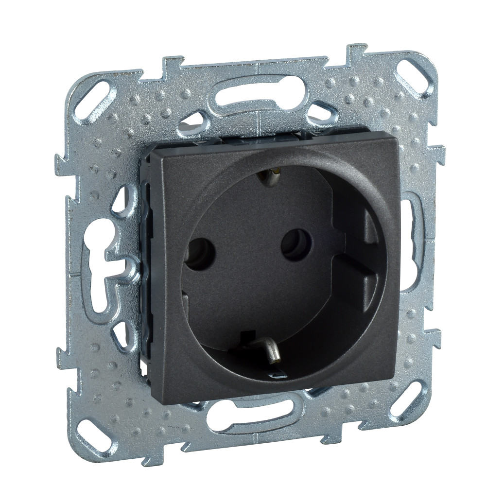 РОЗЕТКА С З/К СО ШТОРКАМИ (ВИНТ. ЗАЖИМ)