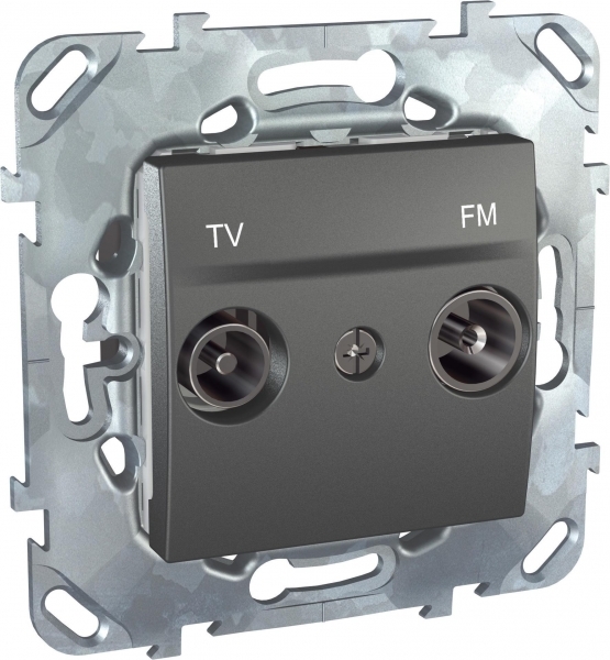 UNICA TOP РОЗЕТКА TV/FM, одиночная, ГРАФИТ