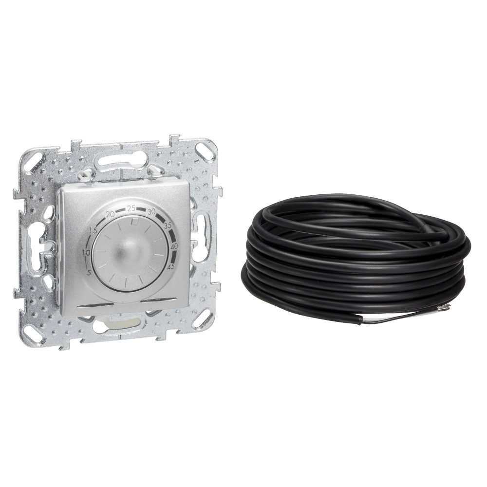 ТЕРМОСТАТ ТЕПЛ ПОЛА 10А С ДАТЧИКОМ АЛЮМ