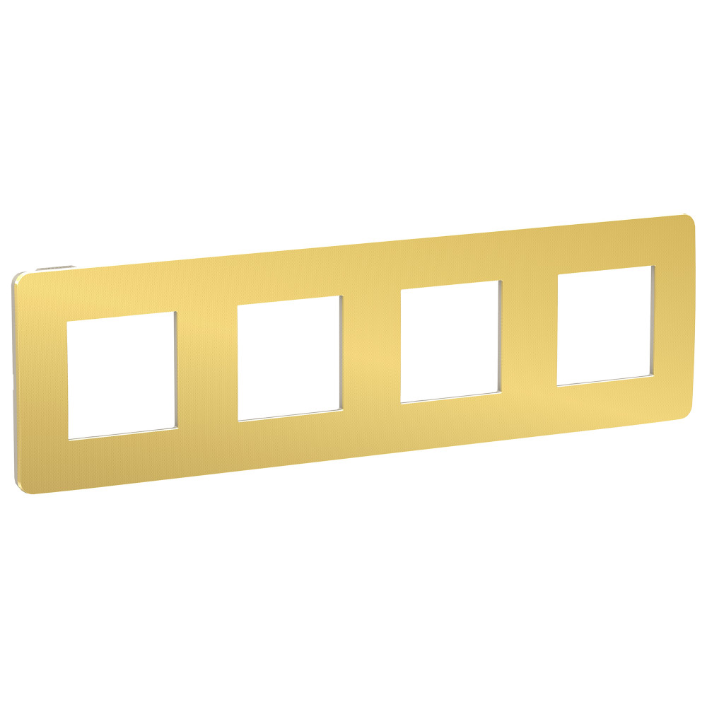 UNICA STUDIO рамка 4-постовая, ЗОЛОТО/бежевый