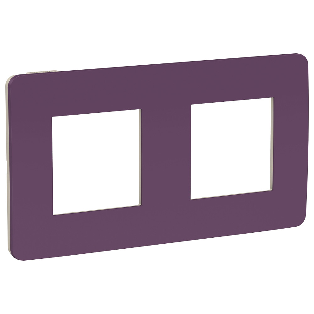 UNICA STUDIO рамка 2-поста, ЛИЛОВЫЙ/бежевый