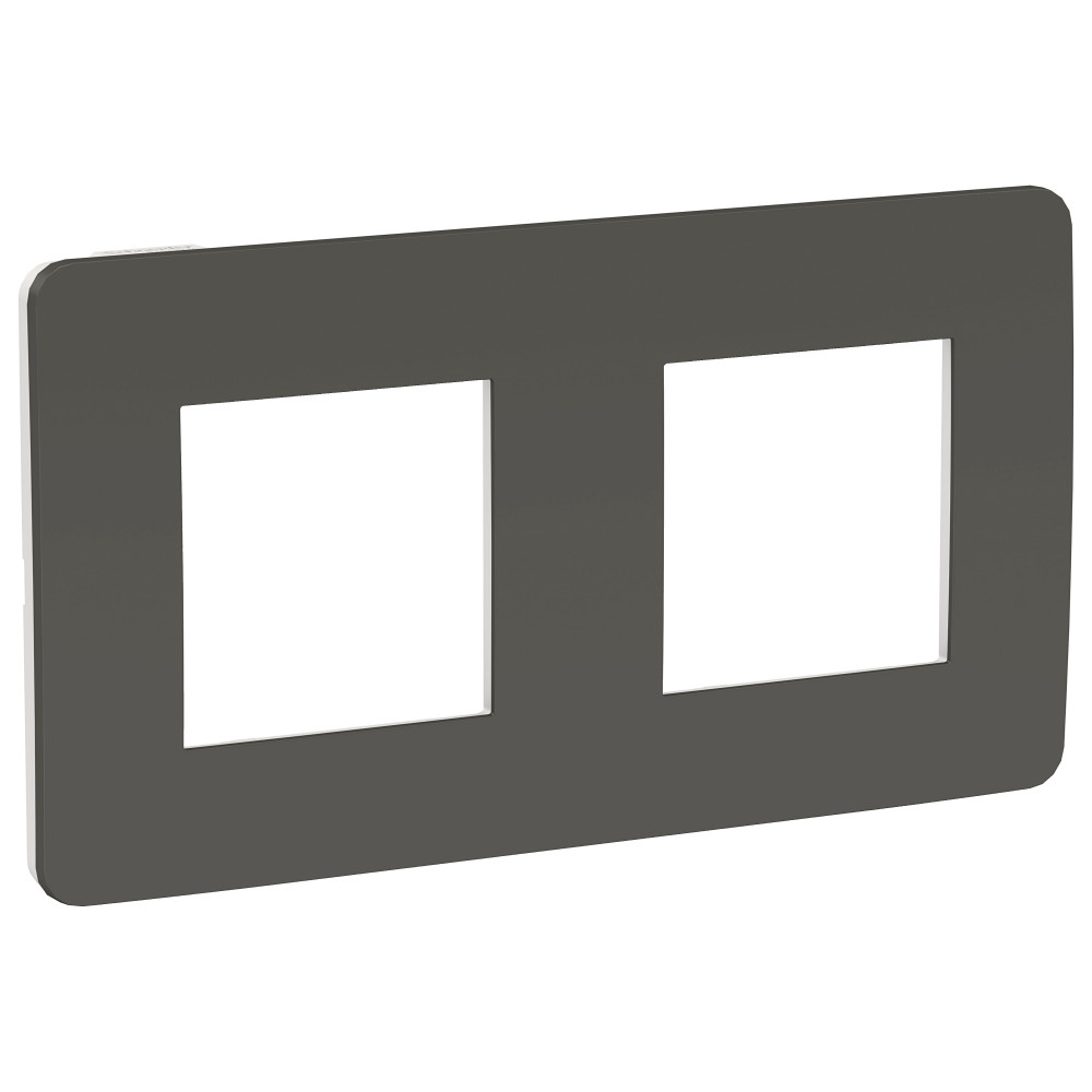 UNICA STUDIO рамка 2-поста, ДЫМЧАТО-СЕРЫЙ/белый