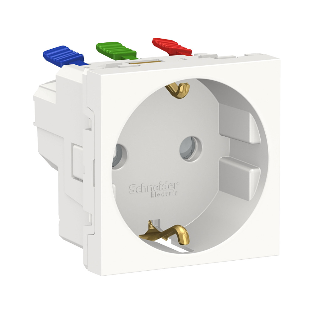 UNICA MOD РОЗЕТ с/з,с/ш,с б/з кл,2м БЕЛ