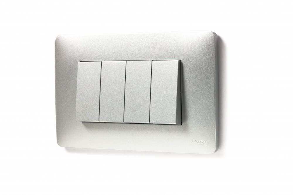 UNICA MODULAR рамка 4-модульная, алюминий