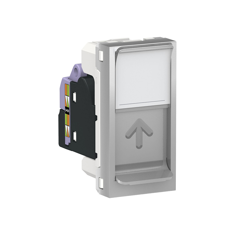 UNICA MODULAR розетка компьютерная, RJ45, одиночная, кат.6 UTP 1 модуль,алюминий