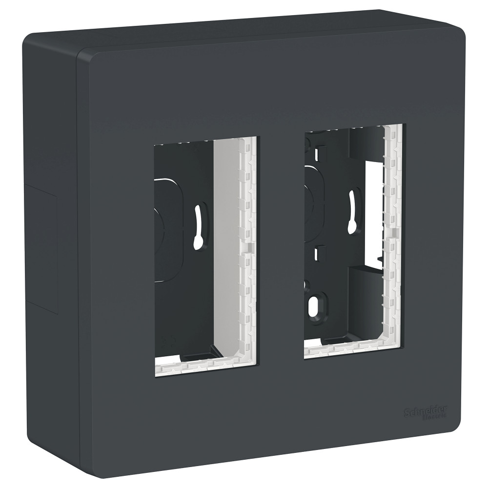 UNICA SYSTEM+ БЛОК открытой установки 2х2 антрацит