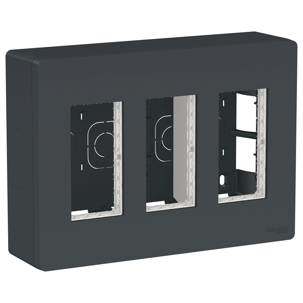 UNICA SYSTEM+ БЛОК открытой установки 3х2 антрацит