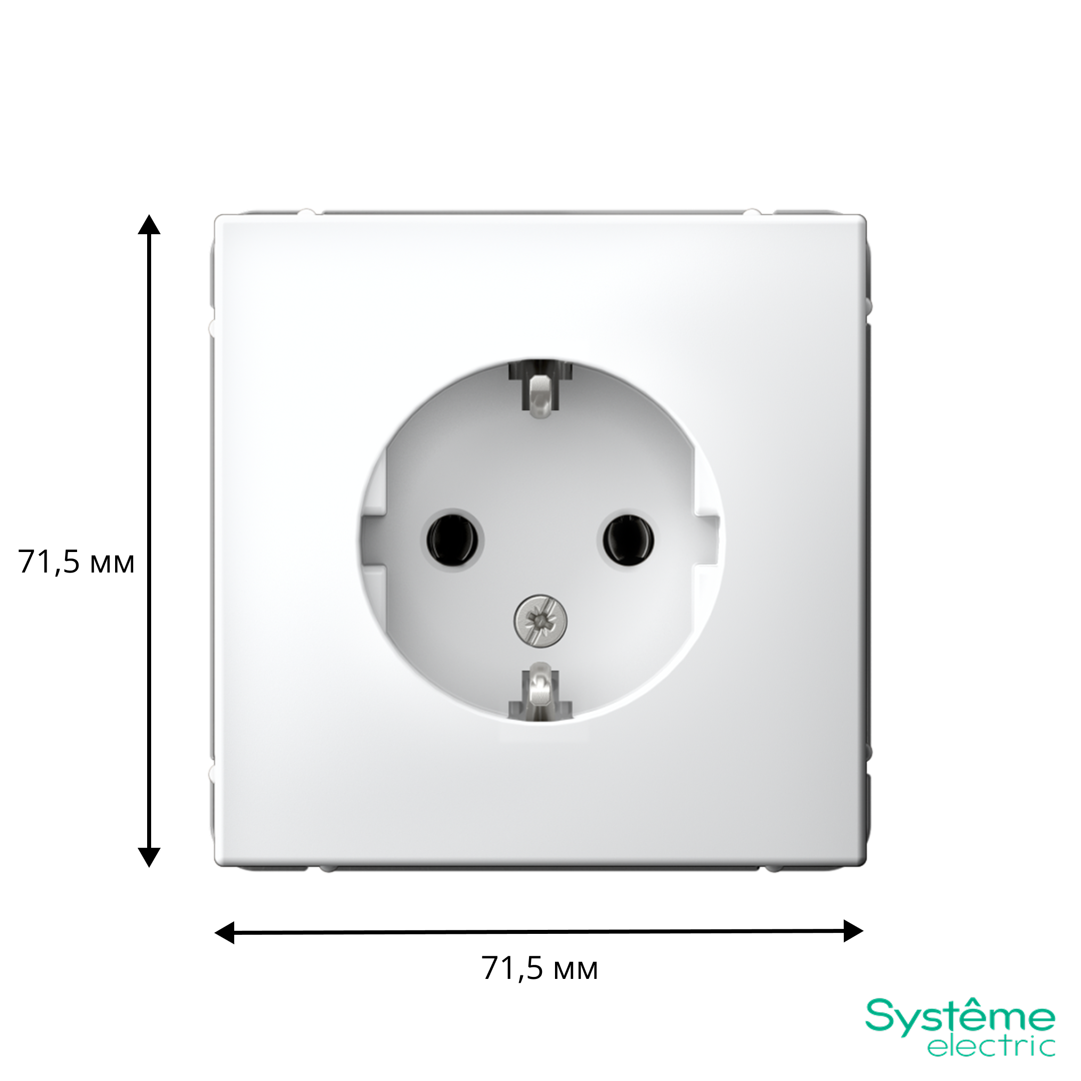 ARTGALLERY РОЗЕТКА с заземлением, 16А, механизм, БЕЛЫЙ