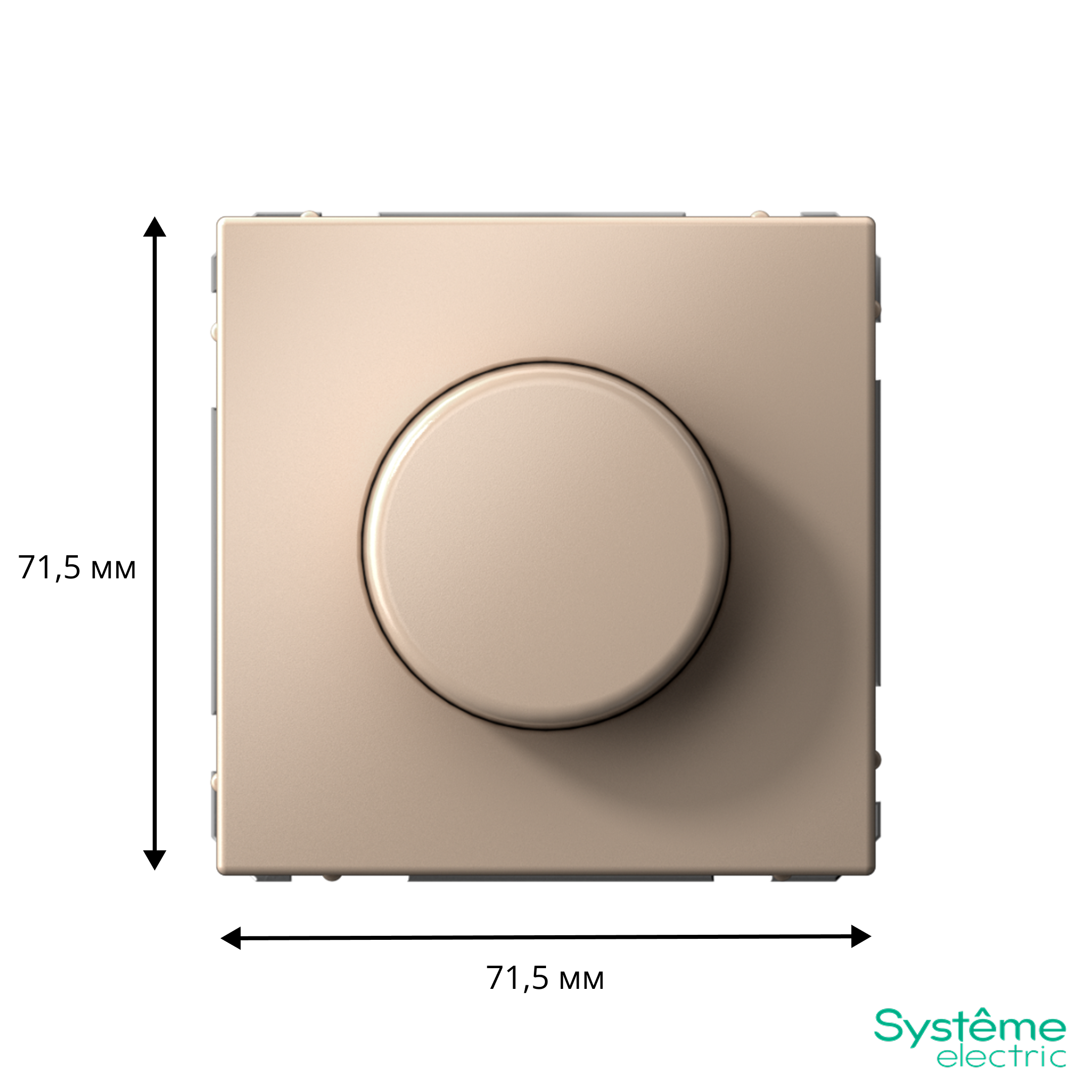 ARTGALLERY СВЕТОРЕГУЛЯТОР (диммер) повор-нажим, LED, RC, 400Вт, механизм, ПЕСОЧНЫЙ