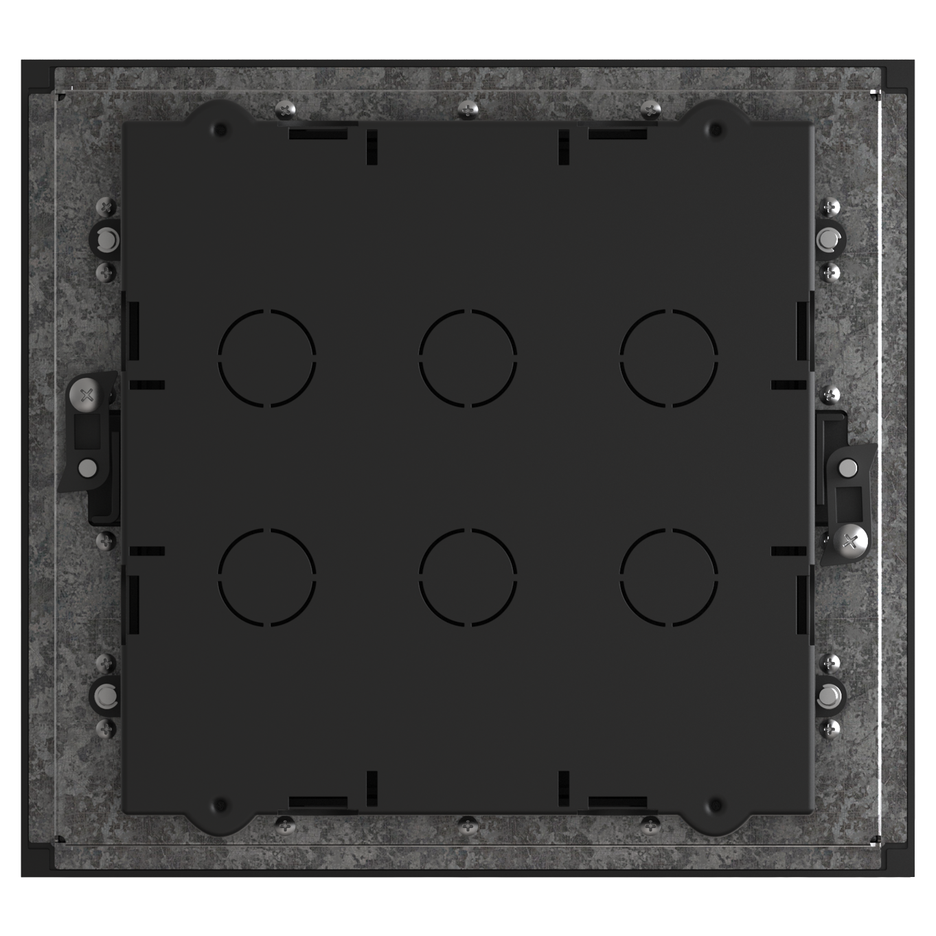 MultiDesk Люк на 12 модулей IP40 для фальшпола с монтажной коробкой, тип MDK10