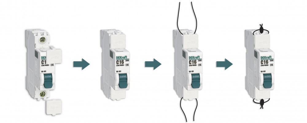 Заглушка клеммная пломбируемая для автоматического выключателя ВА-101