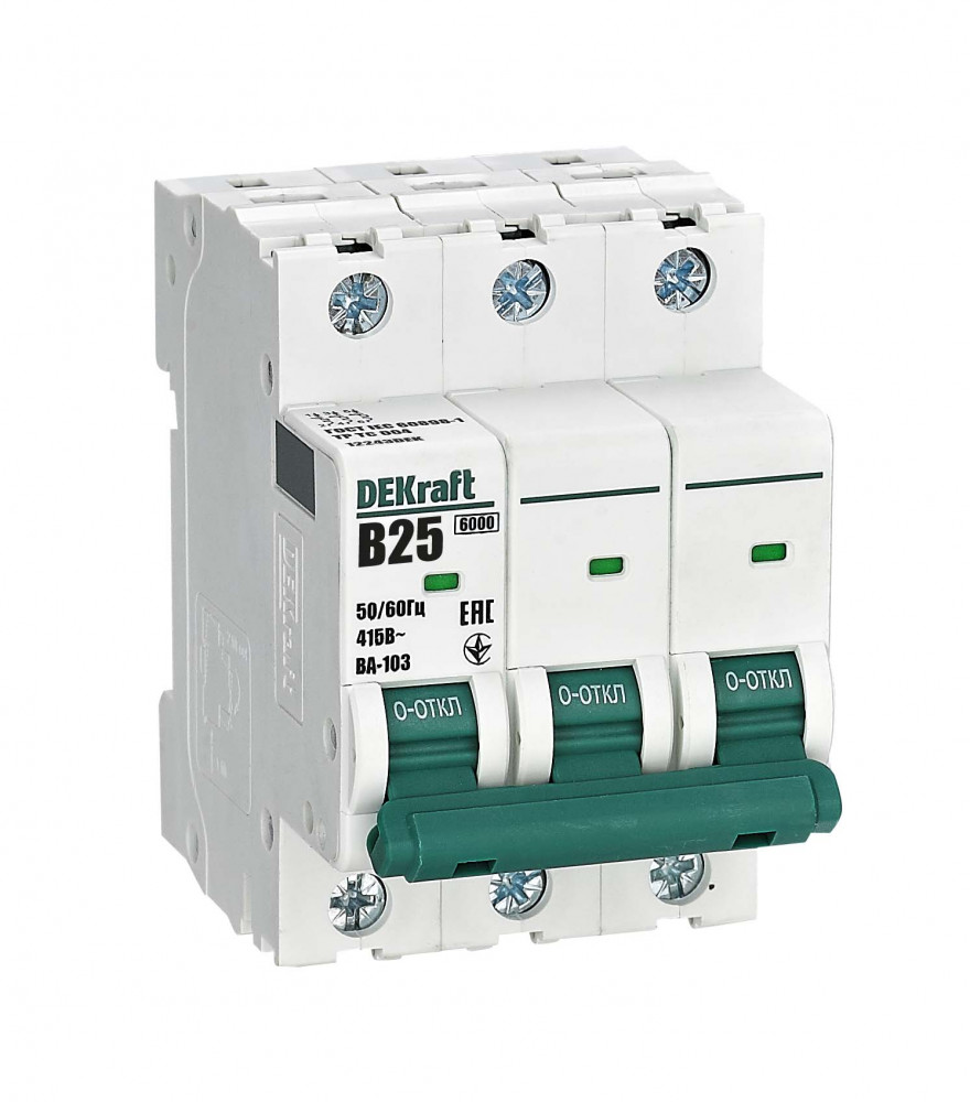 Автоматический выключатель ВА-103 3P 25А B 6кА новый