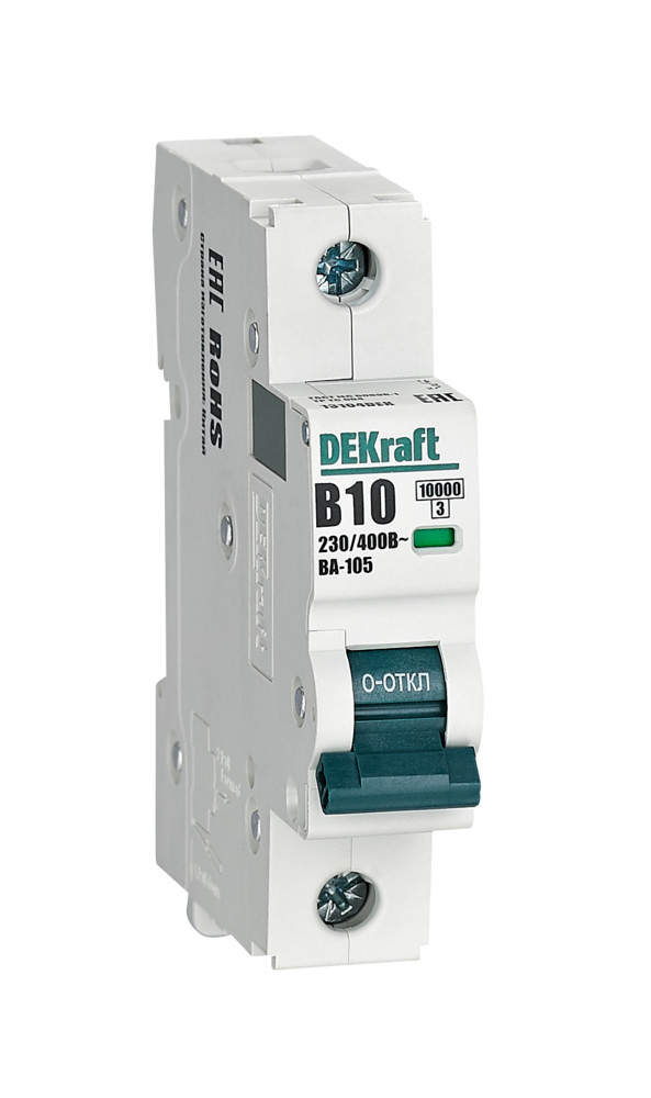 Автоматический выключатель ВА-105 1P 10А B 10кА