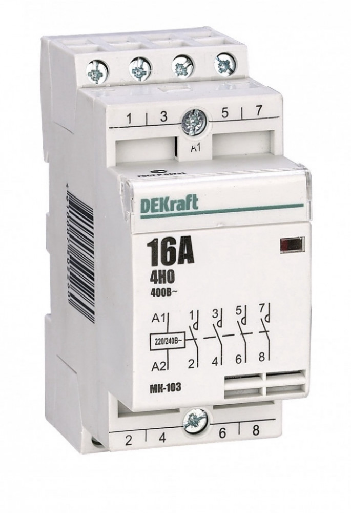 Модульный контактор 4НО 16А 230В МК-103