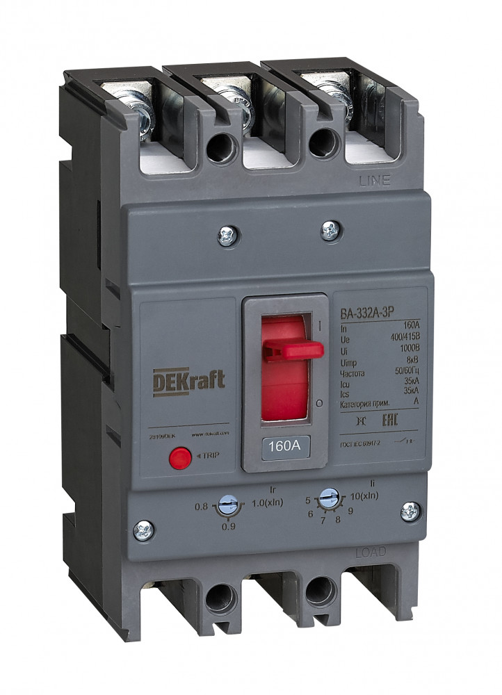 Силовой авт. выключатель 3P 50A 35кА ВА-332А