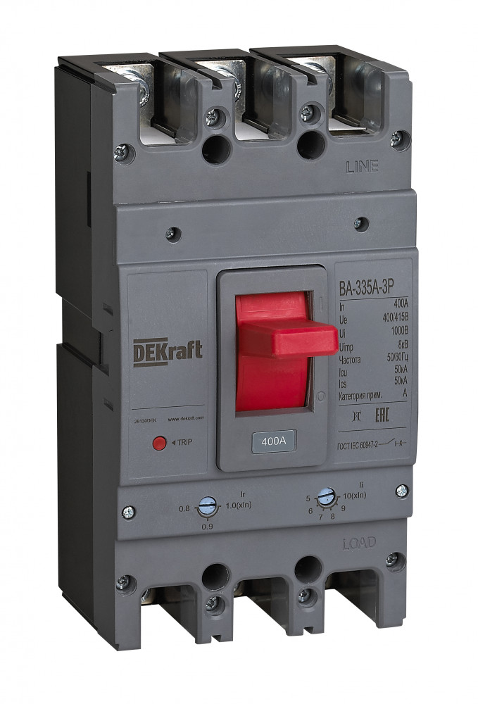 Силовой авт. выключатель 3P 630A 50кА ВА-335А