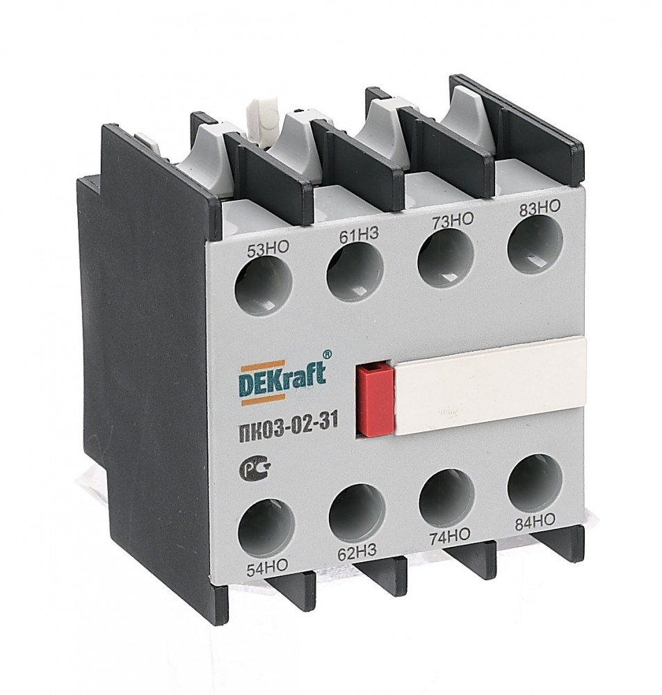 Приставка конт. лицевая доп. контакты 3НО+1НЗ ПК-03