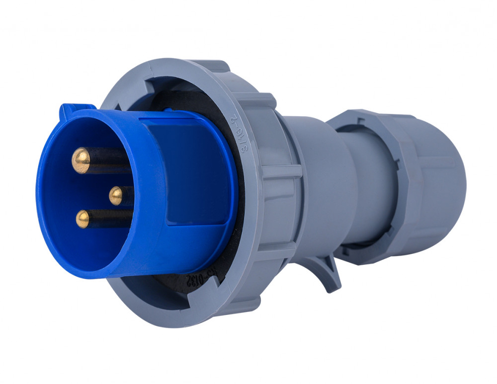 Вилка перен. 2Р+РЕ 32А 220В IP67 ВП-103