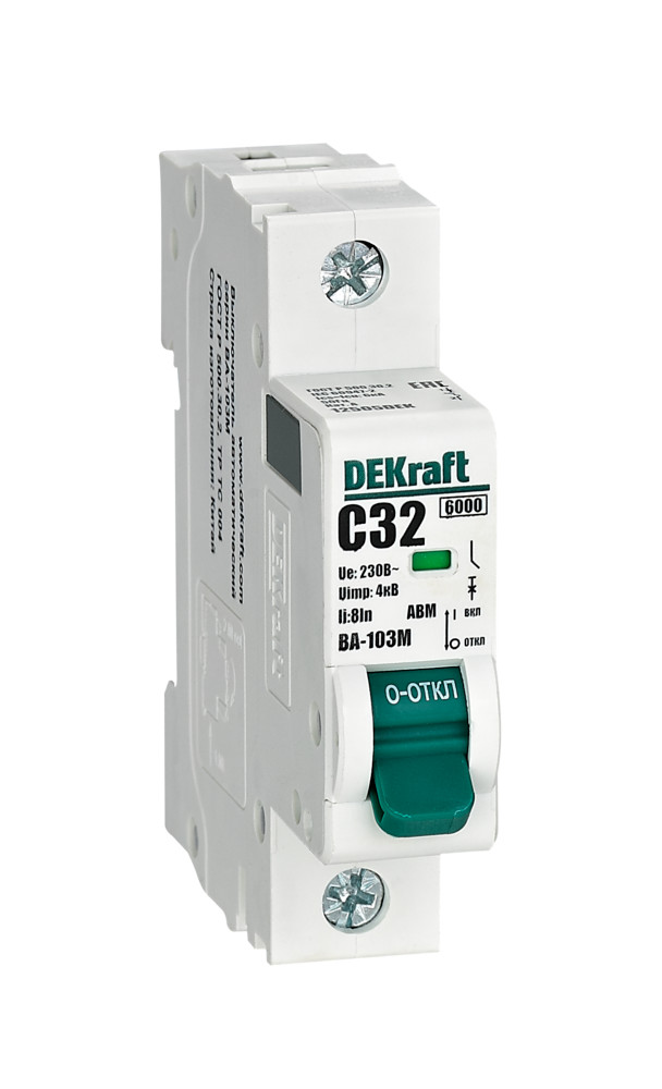 Автоматический выключатель ВА-103М 1P 32А C 6кА без теплозащиты