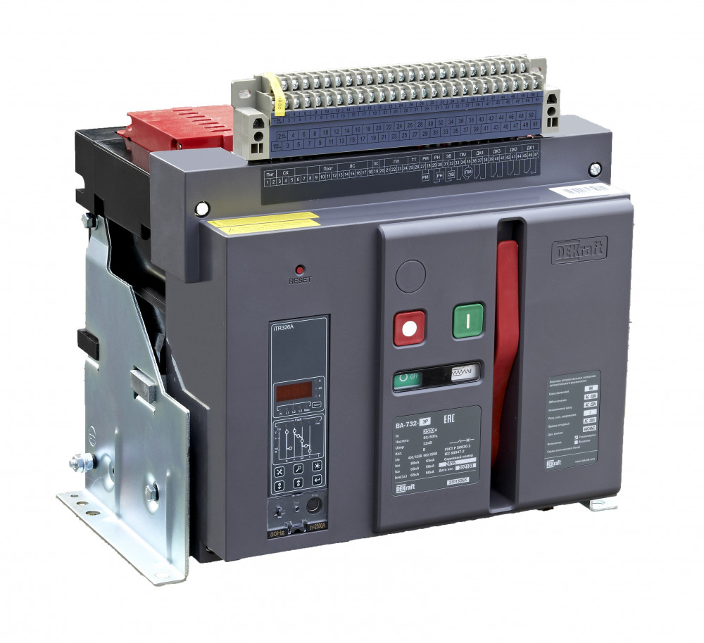 Воздушный авт. выключатель стационарный 3P 3200А 80кА расцепитель М ВА-732