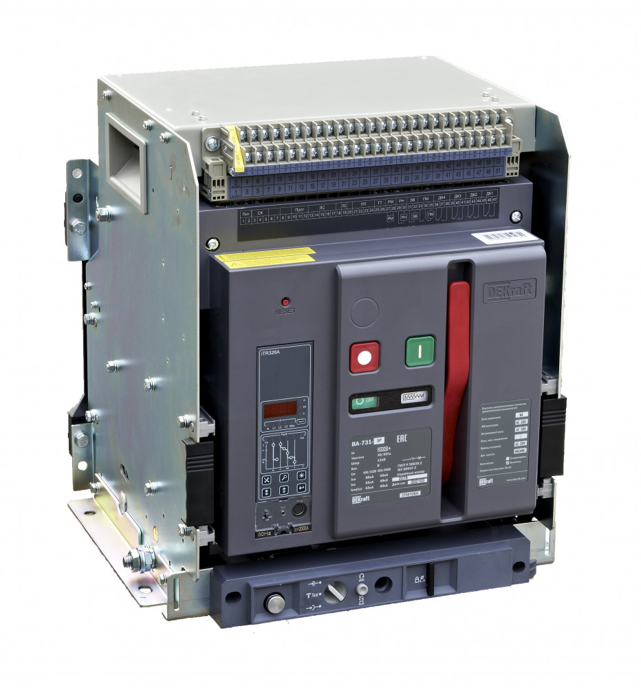 Воздушный авт. выключатель выкатной 3P 2000А 80кА расцепитель М ВА-731