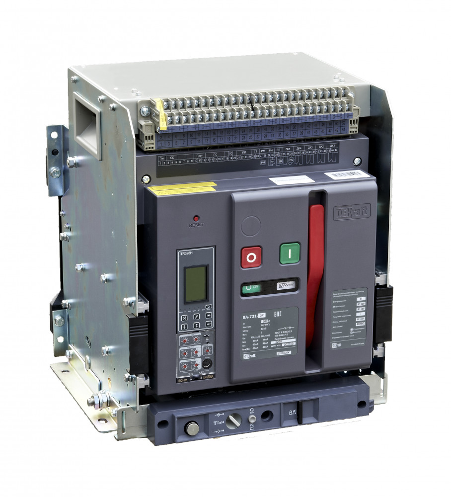 Воздушный авт. выключатель выкатной 3P 1600А 80кА расцепитель Н ВА-731