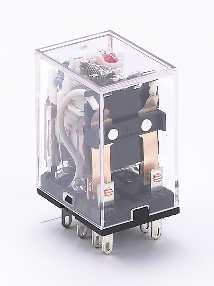 Промежуточное реле 2 конт. с инд. LED 5А 24В AC ПР-1