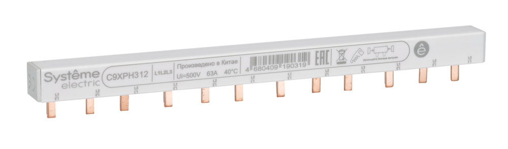 Шинка Греб. 3P (L1L2L3) 18мм 12мод 63А