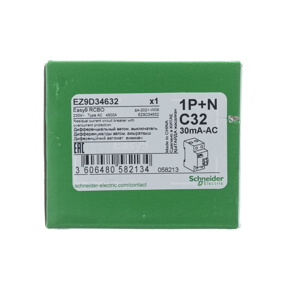 ДИФ. АВТ. ВЫК. EASY 9 1П+Н 32А 30мА C AC