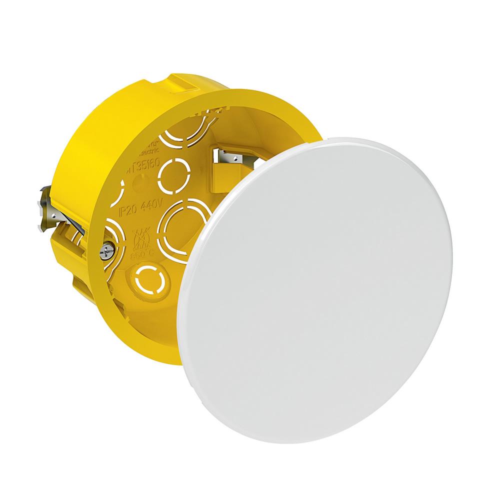 MULTIBOX Крышка монтажной коробки, диаметр 92 мм, крепление винтовое, БЕЛАЯ