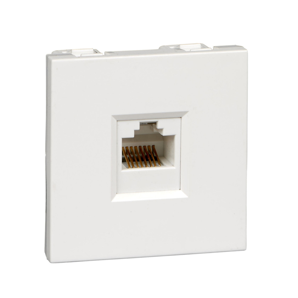 W45 РОЗЕТКА компьютерная 1хRJ45 кат. 5е UTP, 1 модуль (45х22.5 мм) БЕЛАЯ