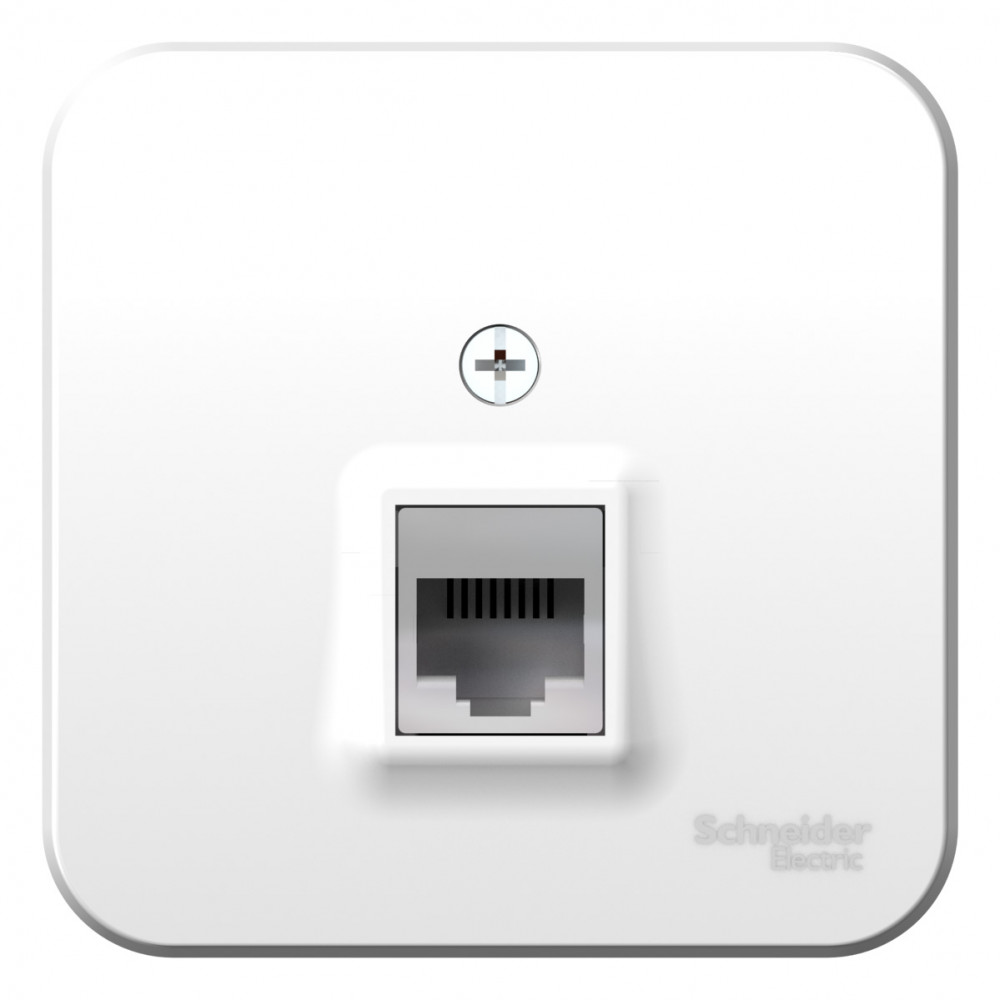 BLANCA О/У РОЗЕТКА компьютерная RJ45, кат.5E, ИЗОЛ.ПЛ., БЕЛЫЙ