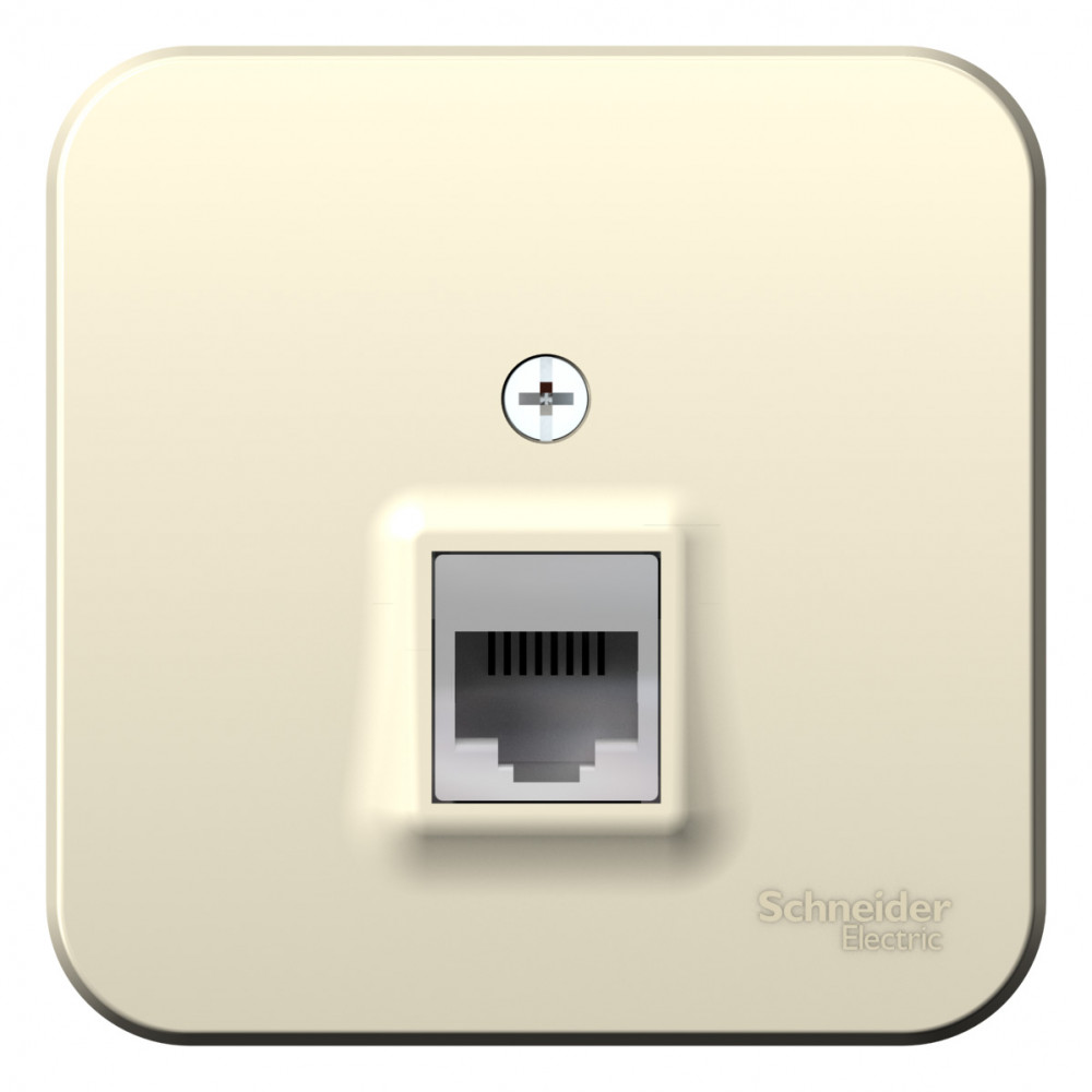 BLANCA О/У РОЗЕТКА компьютерная RJ45, кат.5E, ИЗОЛ.ПЛ., МОЛОЧНЫЙ