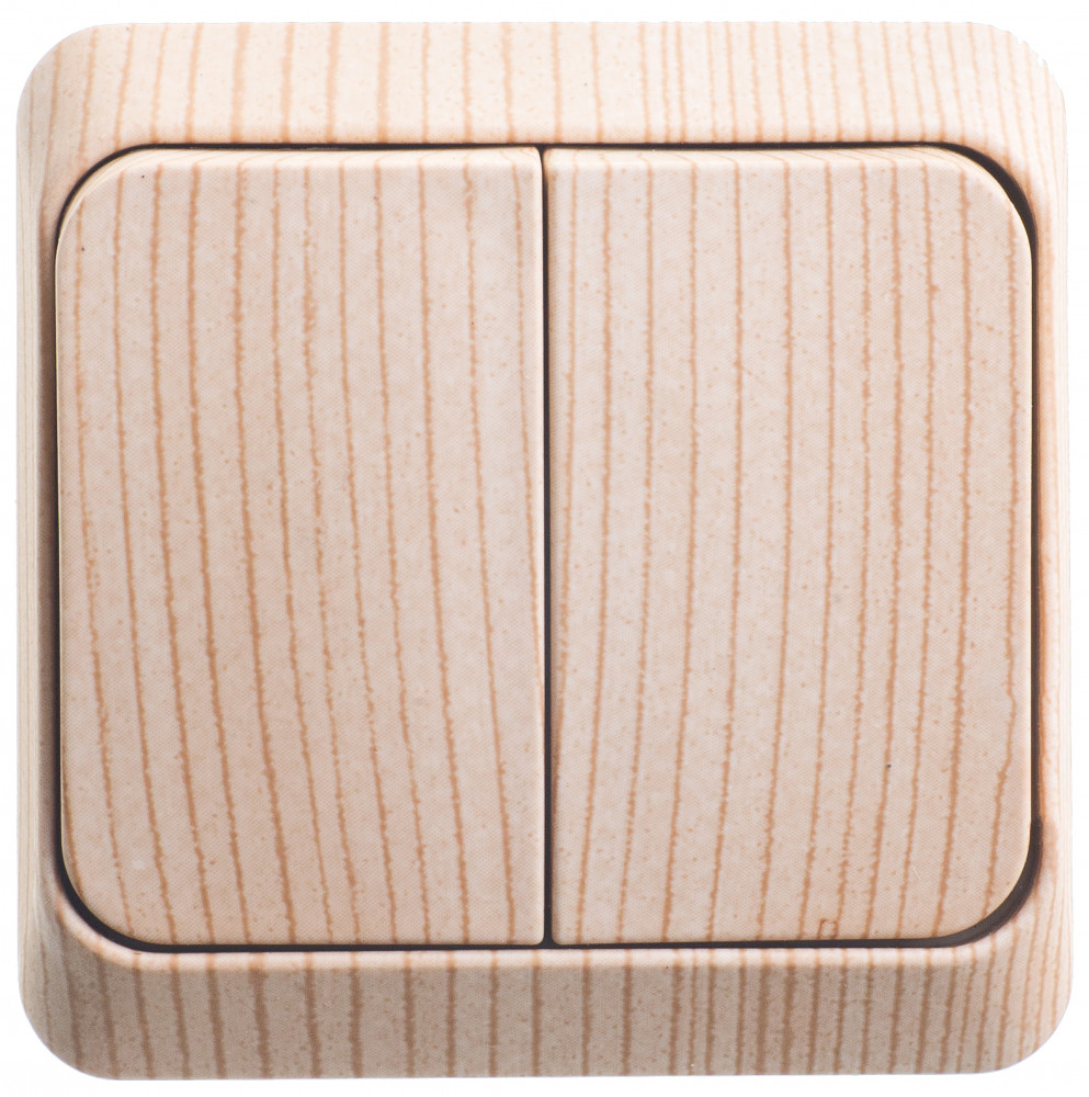 ЭТЮД О/У 2-клавишный ВЫКЛЮЧАТЕЛЬ 10 АХ, СОСНА