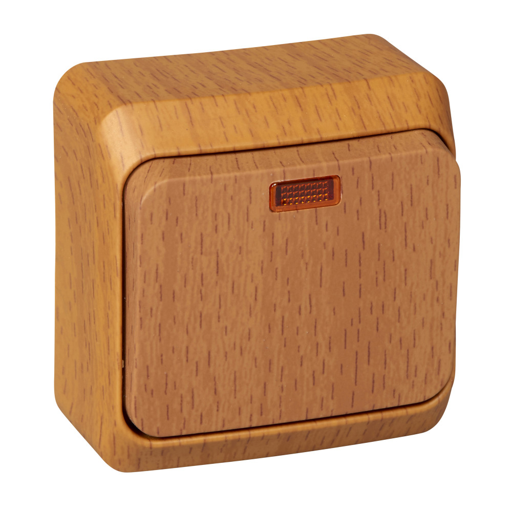 ЭТЮД О/У 1-клавишный ВЫКЛЮЧАТЕЛЬ с подсветкой 10 АХ, БУК