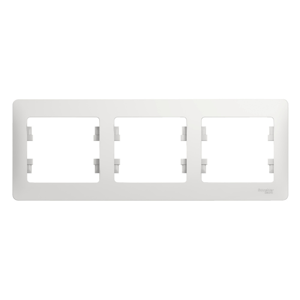 GLOSSA 3-постовая РАМКА, горизонтальная, БЕЛЫЙ