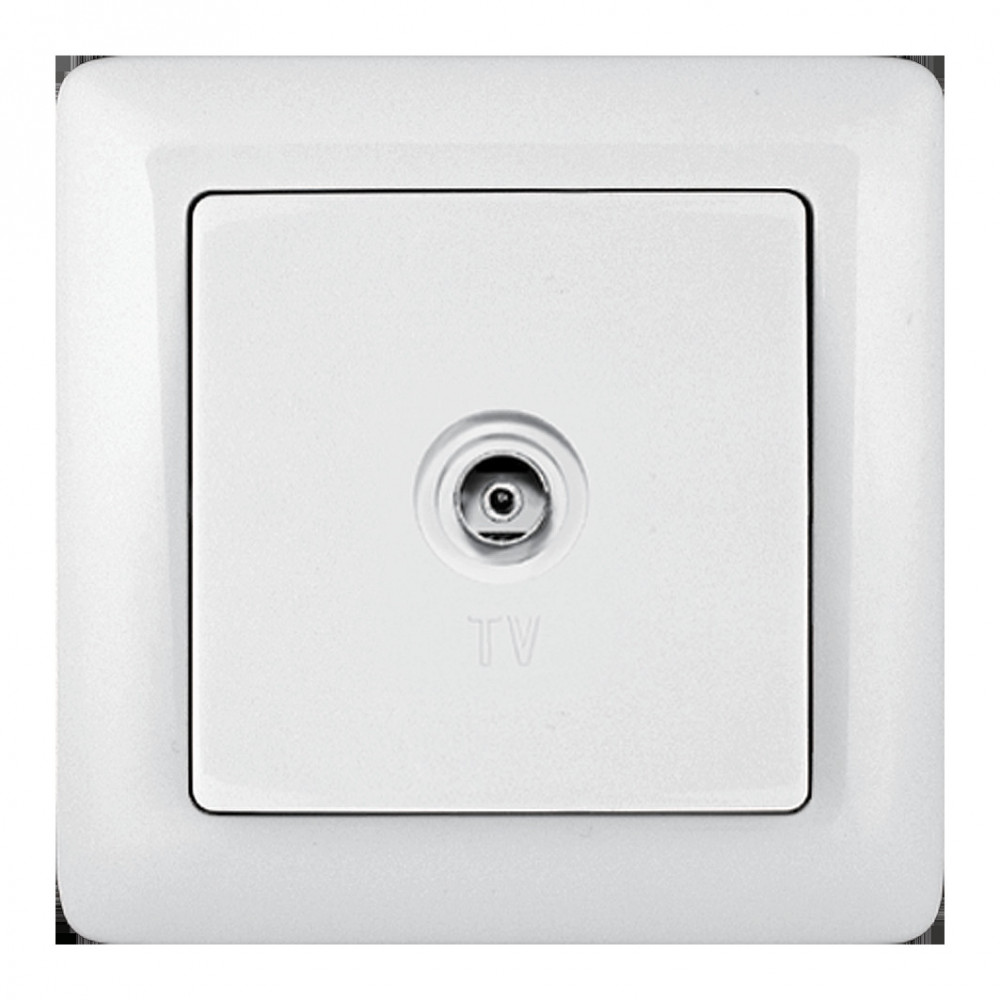 ХИТ О/У РОЗЕТКА телевизионная, БЕЛЫЙ