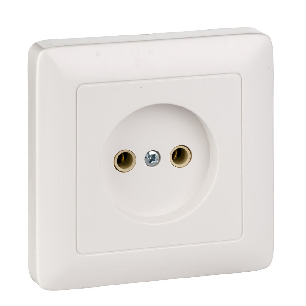 ХИТ С/У РОЗЕТКА без заземления без шторок, 10А, 250В, БЕЛЫЙ