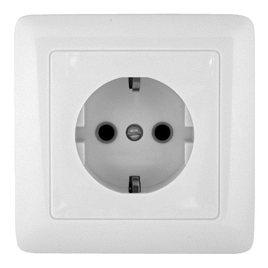 ХИТ С/У РОЗЕТКА с заземлением без шторок, 16А, 250В, БЕЛЫЙ