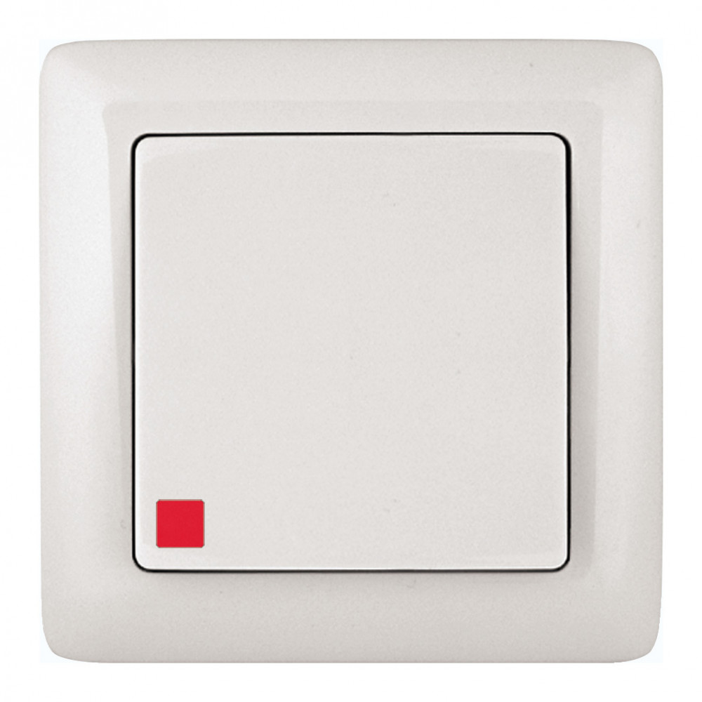 ХИТ С/У 1-клавишный ВЫКЛЮЧАТЕЛЬ с подсветкой 6А, 250В, БЕЛЫЙ