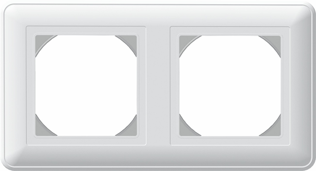 W59 AQUA 2-постовая РАМКА, IP44, БЕЛЫЙ