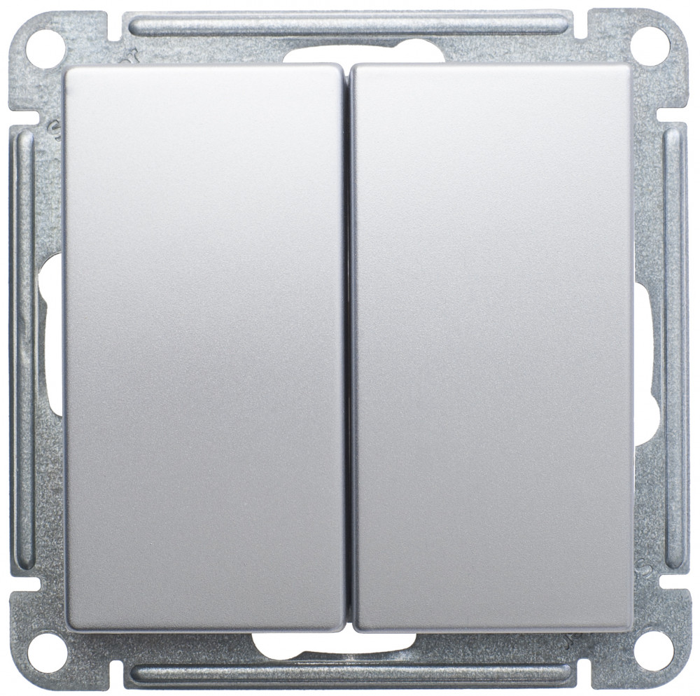 2-кл. ПЕРЕКЛЮЧ, 10АХ, мех., МАТ. ХРОМ