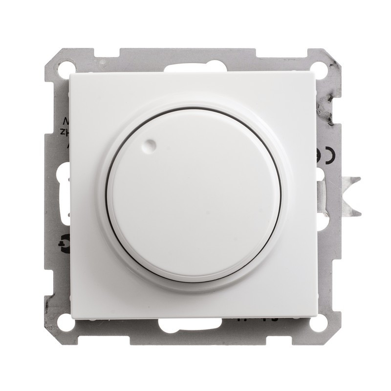 W59 СВЕТОРЕГУЛЯТОР (диммер) поворотно-нажимной, LED, RC, 400Вт, механизм, БЕЛЫЙ